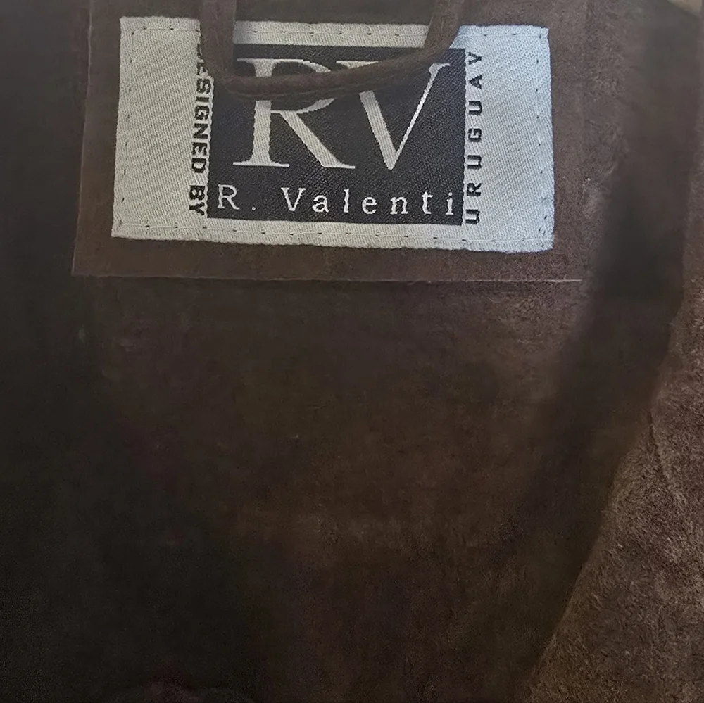 Brown Suede Women's Jacket With Fringes, Genuine Leather - Picture 7 of 7